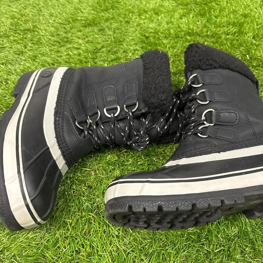 Lands' End Snow Boots Youth Size‎ 2M Black Excellent
